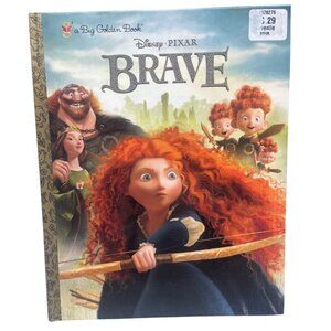 a big golden hardcover book Disney Pixar Brave 2012 English READ